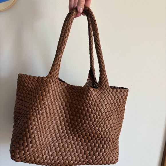 Woven Tote Bag in Brown - Picture 4 of 5